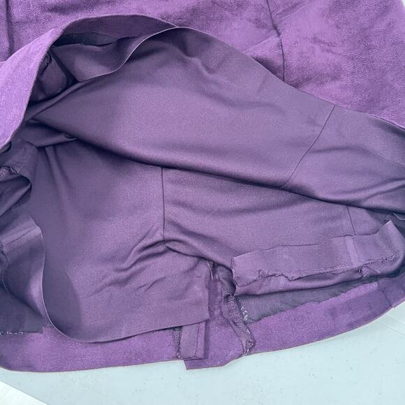Calvin Klein Elegant Faux Suede Aubergine Princess Seam Sheath Dress size 10 - Picture 9 of 12